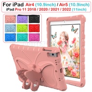 For iPad Air4 Air5 10.9inch iPad Pro 11 2018 2020 2021 2022 Kids Safe Eva Shockproof Stand Case Cover