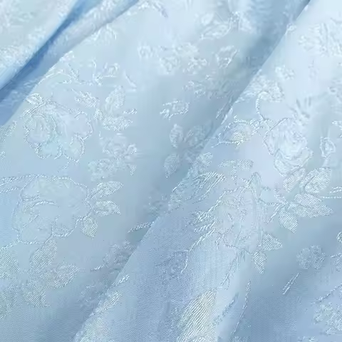 1.5x0.5m Embossed Floral Brocade Satin Jacquard Fabric for DIY Sewing Girl Skirt Summer Shirt Pajama