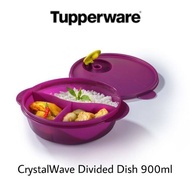 ทัพเพอร์แวร์ กล่องอาหารอุ่นไมโครเวฟ Tupperware CrystalWave Divided Dish 900 ml