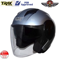TRAX Helmet T-735 Grey Solid (PSB Approved)