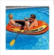Original Genuine INTEX-58331 inflatable boat explorer duo rubber kayak fishing boat with oars and pu