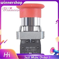 22mm NC Red Mushroom Emergency Stop Push Button Switch 600V 10A ZB2-BE102C XB2-BS542X1
