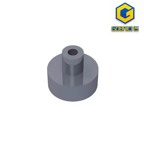 Gobricks 10PCS Plate Brick 20482 Tile Round 1 x 1 with Bar and Pin Holder For Building Blocks Parts 