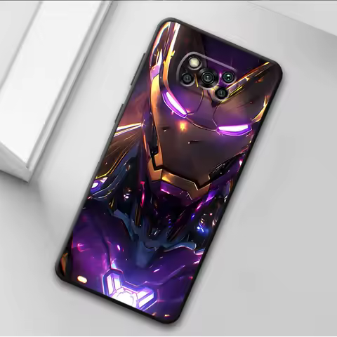 Marvel Mark 2 Iron Man Soft Cover Case for Xiaomi Poco X7 C71 M3 M4 Pro M5s M7 C40 C50 C75 C51 C61 X