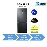 Samsung 436L Bottom Mount Freezer RL4354RBABS/SS Black | 20 years warranty on Digital Inverter Compressor