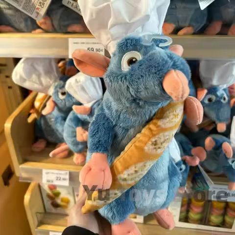 Plush Disney Ratatouille Remy 2026 30cm Mouse Ratatouille Remy Plush Kawaii Bread Hat Anime Plushie 