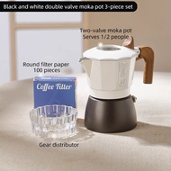 Bincoo Moka Pot Double Valve Small Coffee Machine Home Espresso Coffee Pot Set Coffee Utensils 2 peo