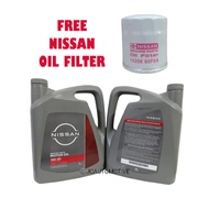 Nissan 5W-30 Motor Oil 5W30 Engine Oil Fully Synthetic SP/GF-6 4L + Nissan Oil Filter 15208-65F0A