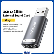 ESSAGER USB Sound Card External OTG Portable AUX 3.5mm - ES-OTG21