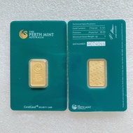 Sealed Packaging 1Oz/2.5G/5G/10G/20G/50G/100G Gold Bar (Copper Core+24K Gold PlatedNon-Magnetic)1:1 