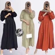 Shafa Midi Dress Terbaru Busui &amp; Non Busui / Midi Dress Premium Rayon