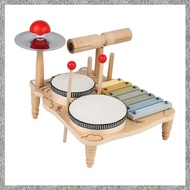 (DGHV) Kids Drum Set for Toddlers Wooden Early Education Beginner Percussion Music Table ChildrenS D