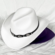 Monochrome Men's Cowboy Hat Jazz Top Hat Ladies Men's Curly Ms. Fedora Hat Jazz Hat Knight Hat Large Ethnic Panama