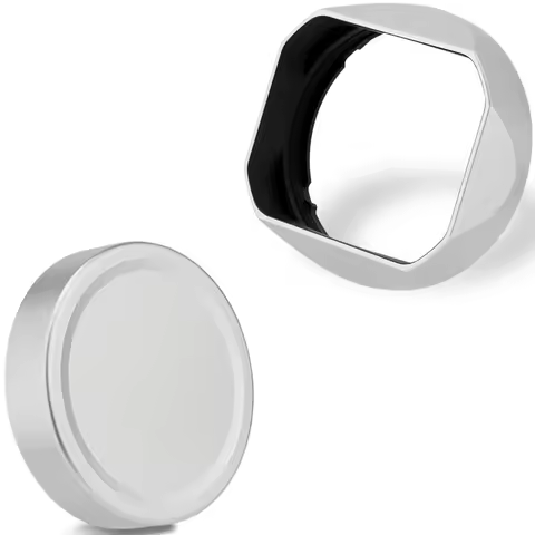 Haoge Metal Square Lens Hood for Fujifilm GFX100RF gfx 100rf Camera Accessories Silver LH-GFXRF-IIS+