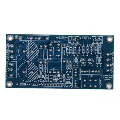 LM1875 HiFi Stereo Power Amplifier Board PCB With Speaker Protection Volume Adjustment