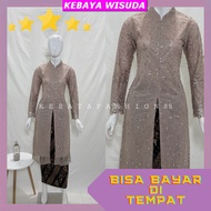 Kebaya Wisuda Elegan Mewah 2023 Remaja Modern Hijab Set Tunik Brokat Baju Adat Jawa Viral Dewasa Kek