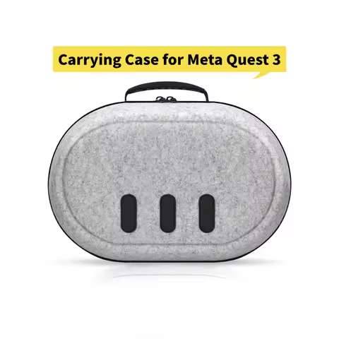 Travel Carrying Case for Meta Quest 3S VR Headset Controllers EVA Hard Shell Storage Bag with Mesh f