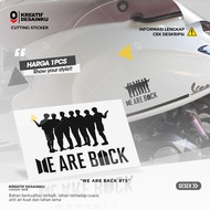 We Are Back BTS Cutting Stickers - Waterproof Stickers, Motorcycle, Car, Helmet, Accessories BT21