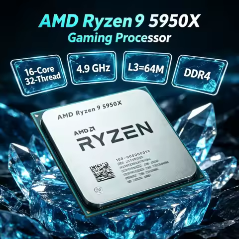 AMD Ryzen 9 5950X 3.4 GHz 16-Core 32-Thread Gaming CPU but without cooler UP to 4.9GHz Socket AM4 DD
