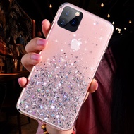 เคส iPhone 14 14Pro 13ProMax 12Pro X Xs Max XR 11 Pro Max SE 2020ดาวแวววาวประกายเพชรฝาครอบเคสโทรศัพท์โปร่งใส