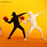 [dalong1] Resin Statues Sculptures Banksy Flower Thrower Statue Home Modern Ornaments [SG]