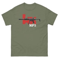 HK MP5 Submachine Gun T-Shirt 100% Cotton O-Neck Short Sleeve  Casual Mens T-shirt Size S-3XL