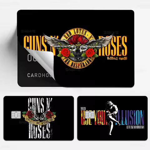 G-Guns N' Roses Film Skin Sticker Tape For Bank Credit Debit Card Personalized Credit Card Protectio