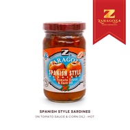 ℡ZARAGOZA Spanish Style Sardines in Tomato Sauce &amp; Corn Oil "HOT"