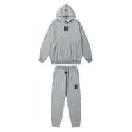 FOG Essentials Three-Bar Silicone-Lined Hoodie & Casual Trousers Set