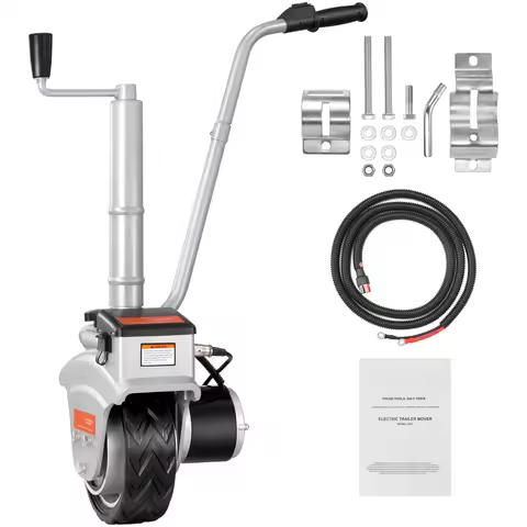 SucceBuy5000lbs Electric Trailer Dolly 12V Trailer Jockey Wheel with 22 ft/min Speed & Adjustable He