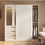 Home Sliding Door Wardrobe Modern Simple Storage Cabinet Bedroom Cream Small Apartment Finished Ward
