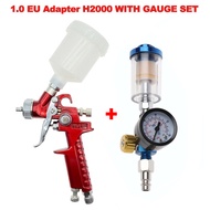 【READY STOCK】 H-2000 HVLP Spray Gun 0.5/0.8/1.0mm Nozzle Mini Air Paint Spray Guns Airbrush For Pain