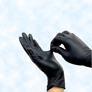 wholesale 100pcs Disposable Nitrile Gloves Black Mechanical Kitchen Disposable Latex Gloves Househol