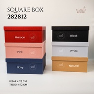 ONLY BOX - Square Flower Box Size L = 28x28x12cm - Gift Flower Box - bloom box - flower box - Cheap 