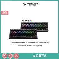 ANTGAMER AGK75 all aluminum customized three mode magnetic axis keyboard 8k rate of return ip68 wate