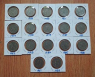 17pcs 50sen 1967-1988 Parliament Set (Normal Condition)