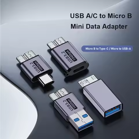 Micro B USB C 3.0 Male to Type C Female Adapter Type-C USB3.0 Micro B Connector for External Hard Dr