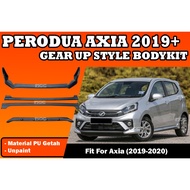 PERODUA AXIA 2019-2020 GEAR UP STYLE FULLSET BODYKIT AXIA G SPEC GU FRONT SKIRT SIDE SKIRT REAR SKIR
