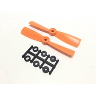 HQProp 4X4.5 Orange Tempered Glass Fiber Composite Material Multi-Shaft Dedicated Flat Head Propelle