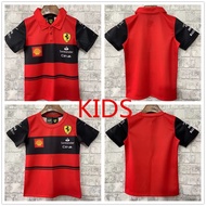 Ferrari f1 KIDS t-shirt 2022 2023 Scuderia Ferrari F1 children youth shirt polo II 1:1