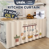 𝗨𝗥𝗕𝗡 Kitchen Curtain Cabinet Curtain Langsir Dapur Langsir Kabinet Dapur Tirai Dapur Kitchen Cabinet