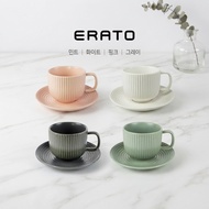 [Korea ERATO] Korean Style Velvet Coffee Cup Plate Set Velvet Coffee Cup Velvet Coffee Plate Ceramic