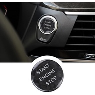 RUIANTE Compatible with Carbon Fiber Engine Start Stop Button Cover Sticker Lgnition Sticker for BMW