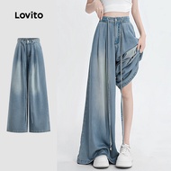 Casual Plain Pattern Jeans for Women L133AD419