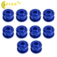 XIANS 10Pcs Single Chainring Bolts, Single Speed M8 Chainring Bolts, Durable Aluminum Alloy Lightwei