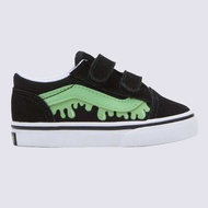 รองเท้าเด็กVANS OLD SKOOL V (1_4 YEARS) GLOW SLIME BLACK GREEN TODDLER *รองเท้าเด็ก* สินค้ามีประกันแ