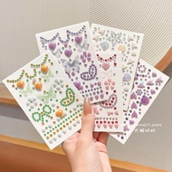 Kids Face Gems Stickers Self‑Adhesive Eye Body Rhinestone Gem Stickers DIY Makeup Jewel Sticker for 