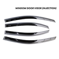 Toyota Vios 2019 to 2025 INJECTION TYPE Window Door Rain Visor Gray Stripes Thailand Quality ( Car A