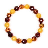 【正佳珠寶】蜜蠟琥珀 頂級多寶琥珀 8mm 老蜜蠟血珀花珀手珠