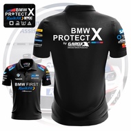 BMW Protect X British Touring Car Championship Racing Team Short Sleeve Polo Collar T-Shirt S-3XL
